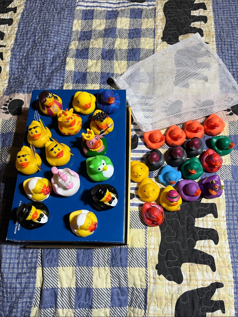 Bag of 33 Jeep Ducks! Kids Rubber Duck Toy Set - Multicolor Bath Toys